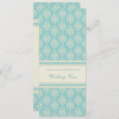 Turquoise Cream Wedding Vow Renewal Uitnodigingen (Voorkant / Achterkant)