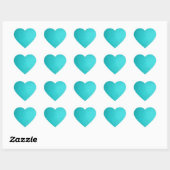 Turquoise Creëer Je eigen blanco Sjabloon Hart Sticker (Vel)