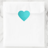 Turquoise Creëer Je eigen blanco Sjabloon Hart Sticker (Tas)