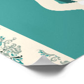 Turquoise Crème Anand Karaj Sikh Affiche de bienve (Coin)