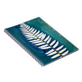 Turquoise Cyanotype Fern Carnet spiral (Côté Droit)