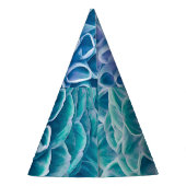 Turquoise Dahlia Bloem Macro achtergrond Feesthoedjes (Achterkant)