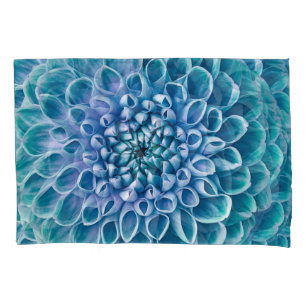 Turquoise Dahlia Bloem Macro achtergrond Kussensloop