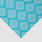 Turquoise Damask Tissuepapier (Detail)
