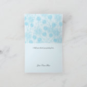 Turquoise Dandelion Mariage Merci Carte Note (Intérieur)