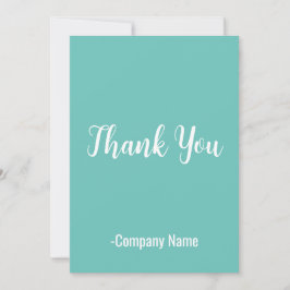 Turquoise dank u feestdagenkaart