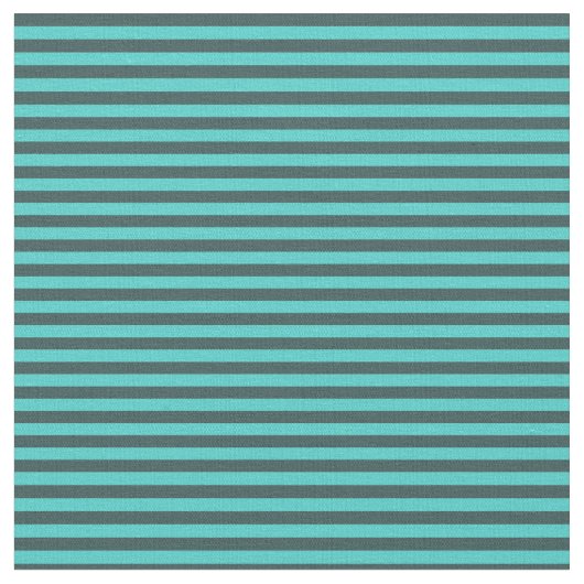 Turquoise & Dark Slate Grey Lined Pattern Stof (Close Up)