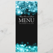 Turquoise de scintillement de lumières de menu (Dos)