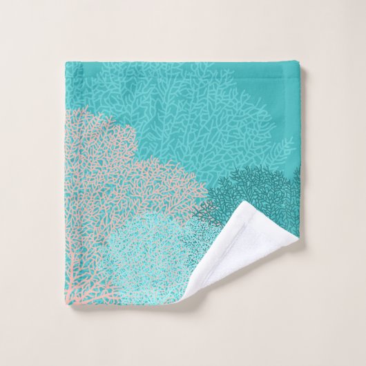 Turquoise des fans de mer (Gant de toilette)