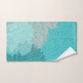 Turquoise des fans de mer (Serviette à main)