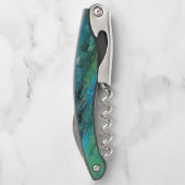 Turquoise Design Cork Screw Kurkentrekker (Achterkant)