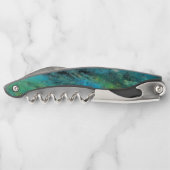 Turquoise Design Cork Screw Kurkentrekker (Achterkant)