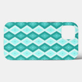 Turquoise diamant patroon Case-Mate iPhone hoesje (Achterkant (horizontaal))