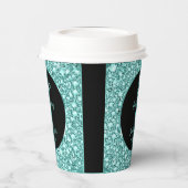 Turquoise diamanten en hart- Jubileum papier Cu Papieren Bekers (Links)