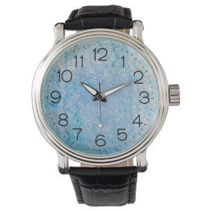 Turquoise Distressed Grunge Texture Horloge
