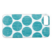 Turquoise Distsed Polka Dot iPhone 7 Case-Mate iPhone Case (Achterkant (Horizontaal))