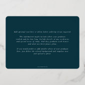 Turquoise DO Asclepius Graduation Faire-part photo (Verso)