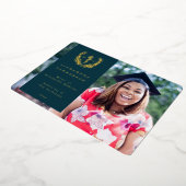 Turquoise DO Asclepius Graduation Faire-part photo (Rotation)