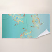Turquoise d'or (Serviette de bain)