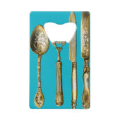 Turquoise d'or de cuillère de fourchette de (Dos)