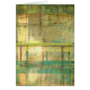 Turquoise dorée et peinture abstraite de vert