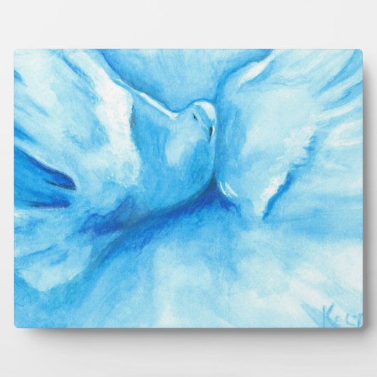 Turquoise Dove Plaque Fotoplaat (Voorkant)