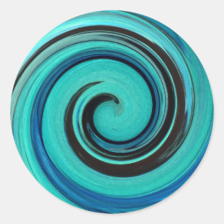 Turquoise Draaikolk Sticker
