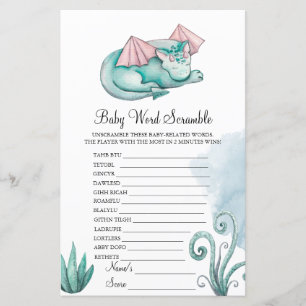 Turquoise Dragon Baby Scramble Baby spel