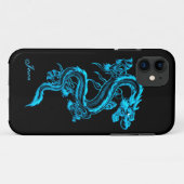 Turquoise Dragon Custom iPhone 5 Coque (Dos (Horizontal))
