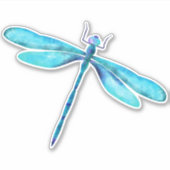 Turquoise Dragonfly Custom - Cut Vinyl Sticker (Voorkant)