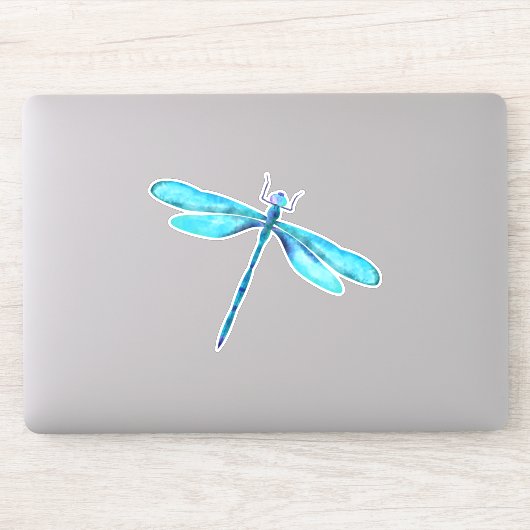 Turquoise Dragonfly Custom - Sticker Vinyl Coupé (Ordinateur)