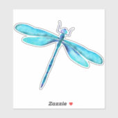 Turquoise Dragonfly Custom - Sticker Vinyl Coupé (Feuille)