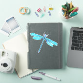 Turquoise Dragonfly Custom - Sticker Vinyl Coupé (Couverture iPad)