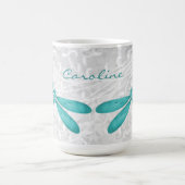 Turquoise dragonfly Personnalisée Coffee Mug (Centre)