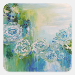 Turquoise Dream Vierkante Sticker