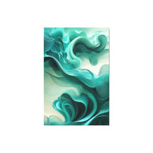 Turquoise Dreamscape - Abstracte Canvasprint