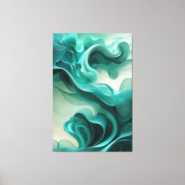 Turquoise Dreamscape - Abstracte Canvasprint Canvas Afdruk