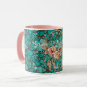 Turquoise droomvanger mok (Voorkant links)