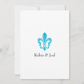 Turquoise du faire-part de mariage | la (Dos)