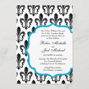 Turquoise du faire-part de mariage   la