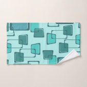 Turquoise du milieu du siècle Carré biaisé (Serviette à main)