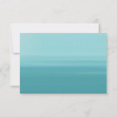 Turquoise Edelsteen Aquarel Trouw RSVP Kaartje (Achterkant)