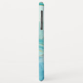 Turquoise edelsteen Waterverf Geode Case-Mate iPhone Case (Achterkant/links)