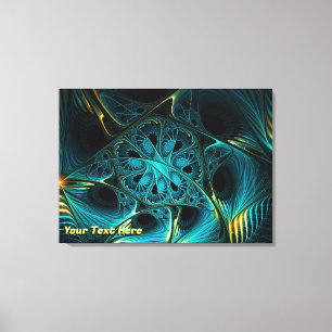 Turquoise Electric Canvas Afdruk