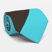 Turquoise élégant et Cravate Monogram Brown (Roulé)