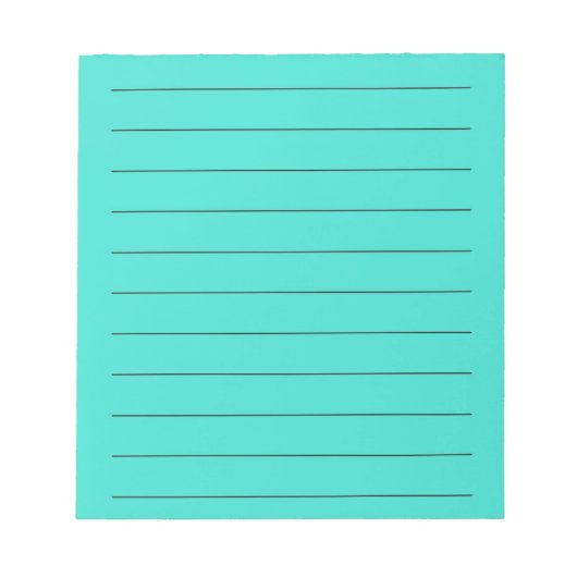 Turquoise Elegant & Levendig briefpapier Notitieblok (Voorkant)