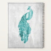 Turquoise Elegant Peacock Planner (Dos)