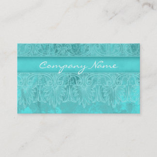 Turquoise élégante de carte de visite de dentelle