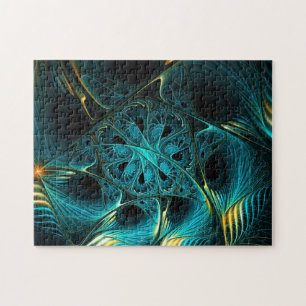 Turquoise Elektrisch Legpuzzel