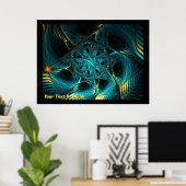 Turquoise Elektrisch Poster (Thuiskantoor)